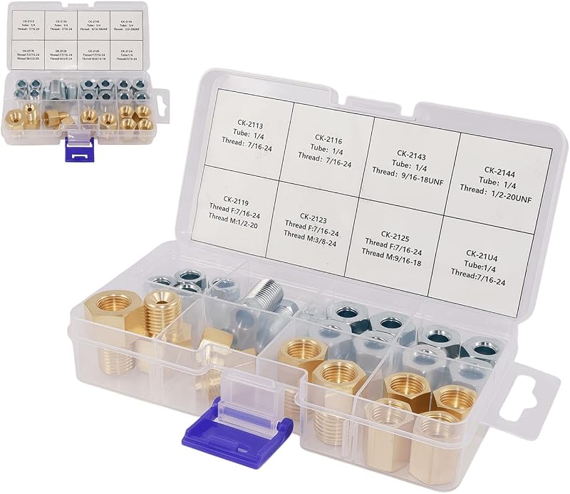 Kit de conexões para linha de freio Chillerk 1/4" – 26 peças
