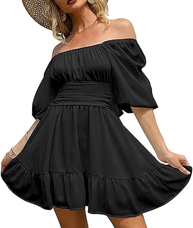 GOTOTOP Women Summer Dress Casual Off 