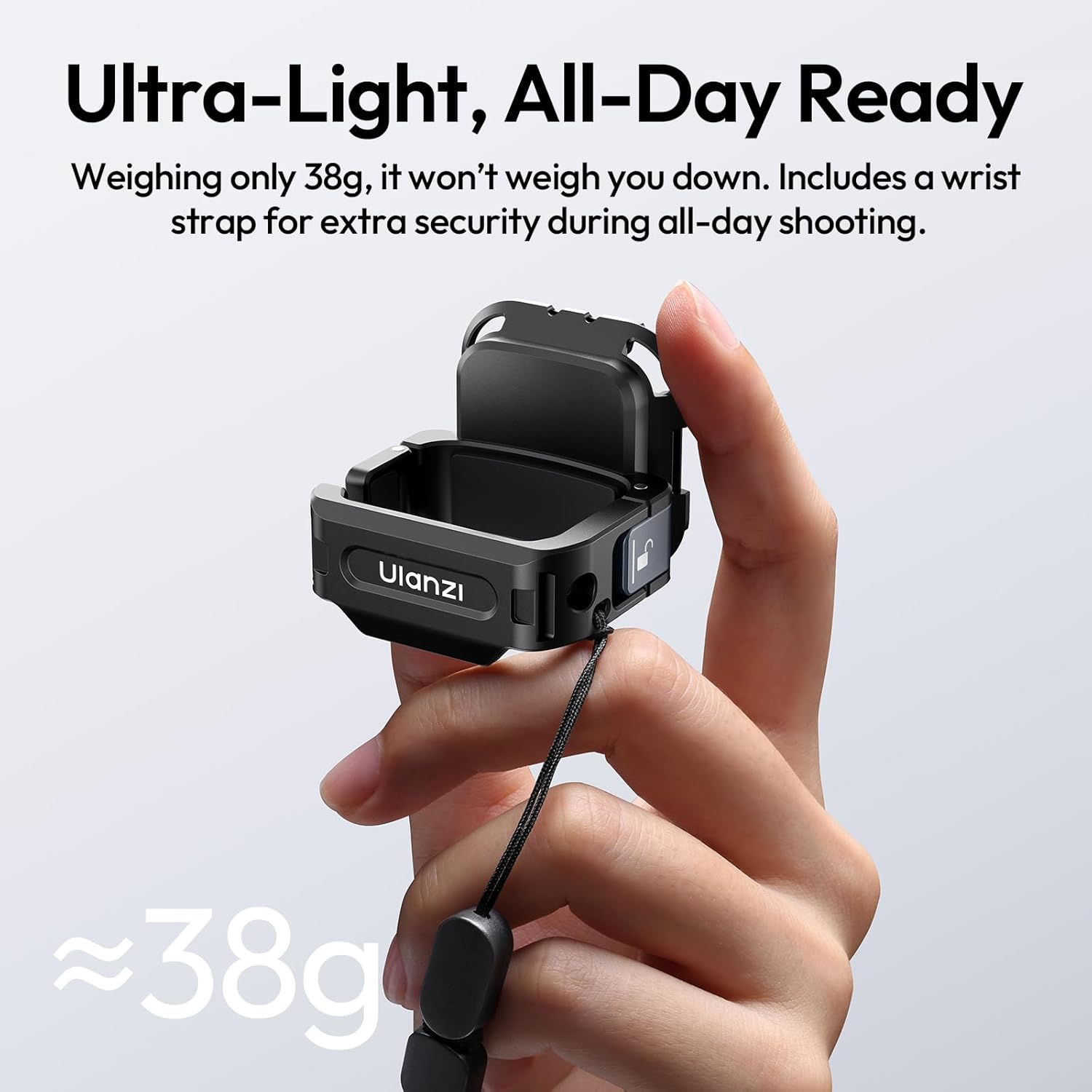 ULANZI PK13 Multifunctional Expansion Adapter for DJI Osmo Pocket 3/Xtra Muse with Uka Quick Release, Aluminum Cage for Accessories Mount with 1/4” Thread/Gopro Adapter/Osmo Action Quick-Release