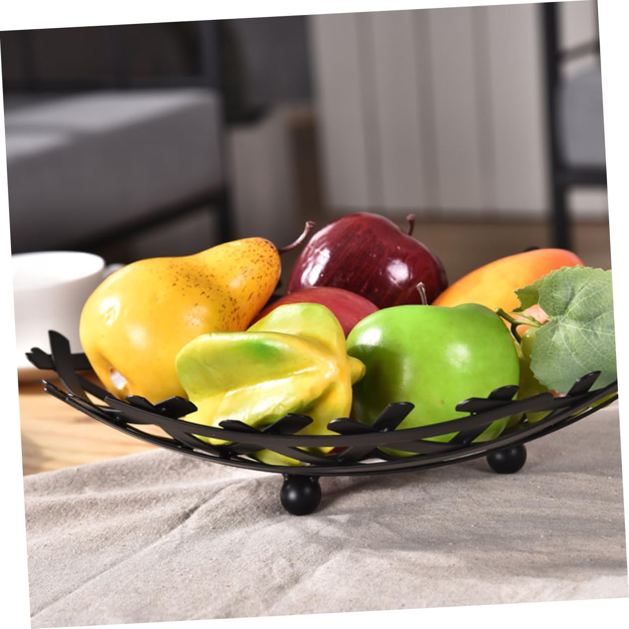 Corbeille à Fruits Rectangulaire En Acrylique Style Rotin - Avec Couvercle, élégante Et Pratique Pour La Cuisine - 7