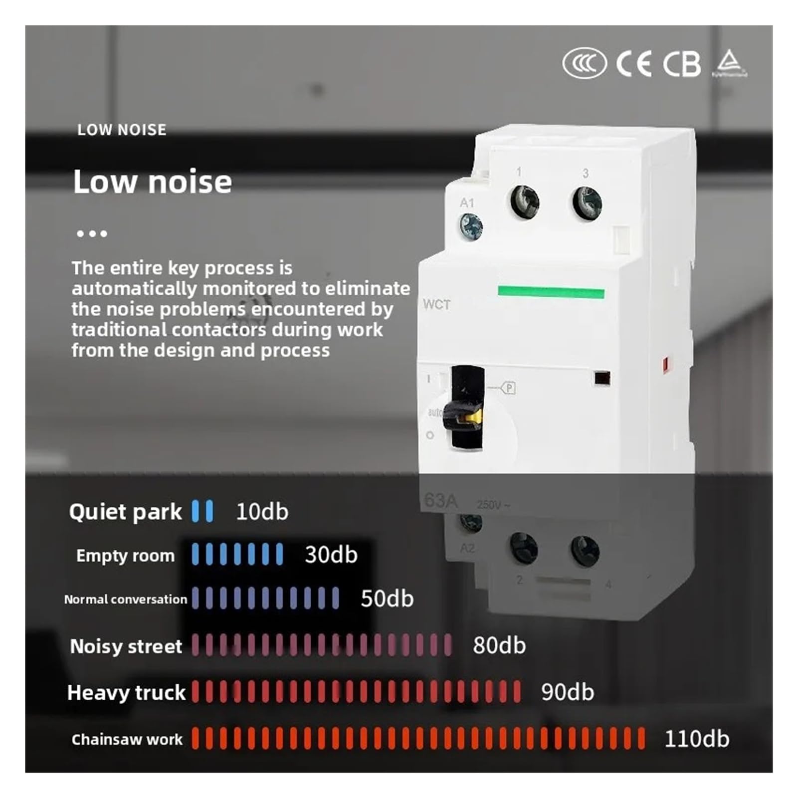 AC Contactor CDCH8S Three Single-phase 16A 20A 25A 32A 2P 4P Manual 220V 110V 24V With Handle Control Button NCH8 CJX2(25A,2NC,24V)