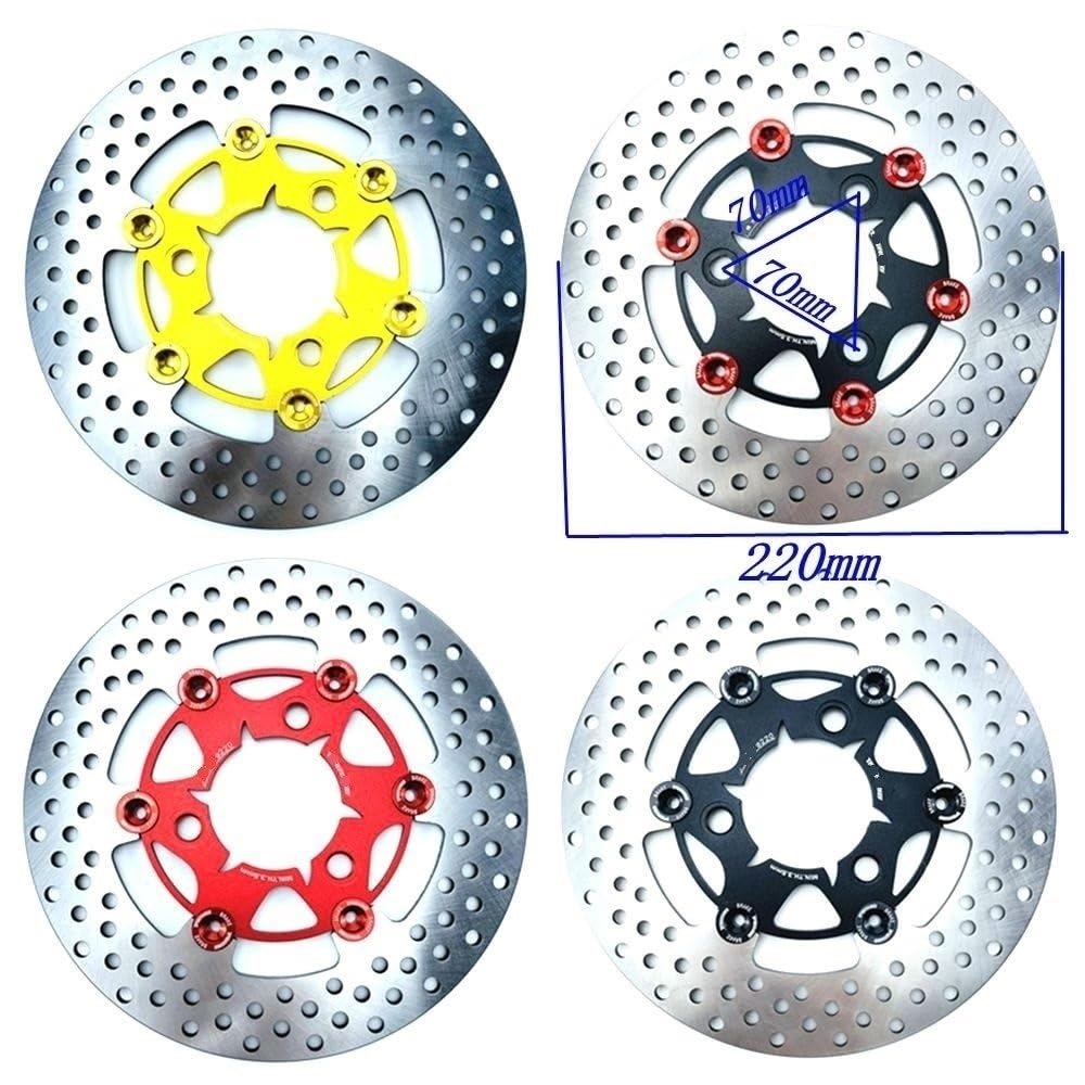 Dischi Freno Moto Universale 220 * 70mm 3 Fori Disco Flottante Moto Anteriore Freno Posteriore Per RSZ JOG FORCE Per M3 Scooter Dirt Bike Accessori