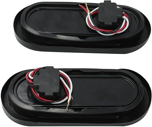 Miniatura 4 de frperce 2 luces de remolque ovaladas rojas de 6 pulgadas montaje de 24 LED con ojales para camiones resistentes remolques de carga luz de freno