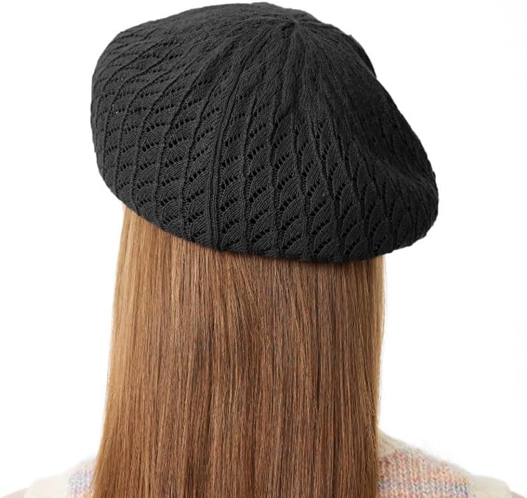 Retro Wool Knitted Breathable Beret Country Hollowed Out Casual Painter's Hat