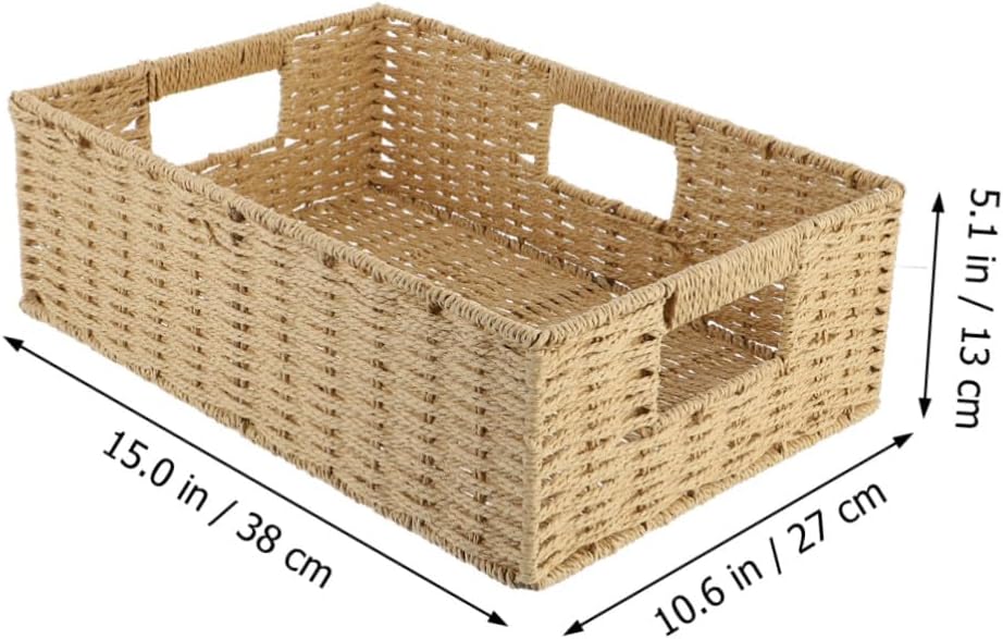 Handheld Storage Basket Rattan Weaving Sundries Basket for Home image 2