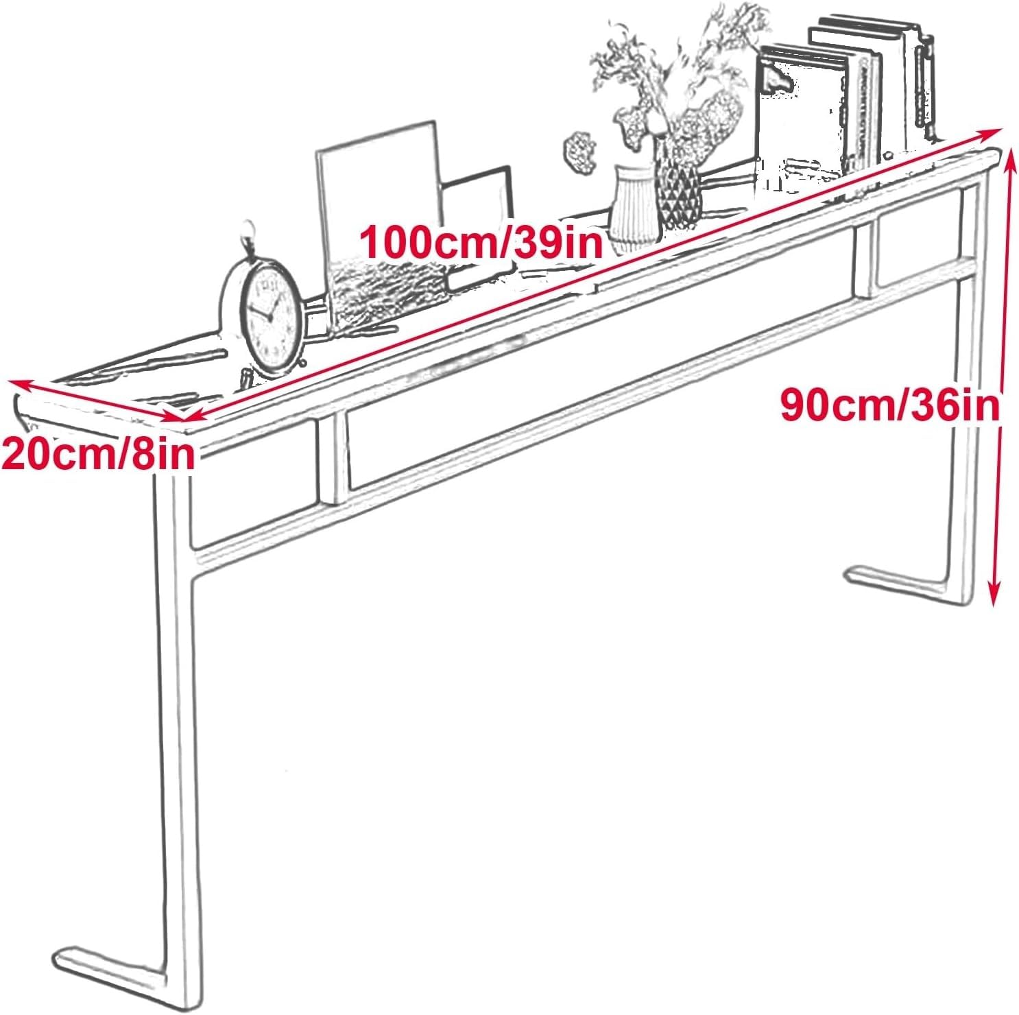 Elegante mensola in metallo per termosifone, soluzione versatile per casa e cucina, finitura bianca, 100 x 20 x 90 cm / 39x8x36in, massimizza lo stile dello spazio