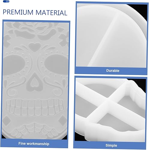 Miniatura 6 de 3pcs Skull Storage Box Halloween Skull Mold Halloween DIY Mold Skull Shape Mold DIY Skull Novelty Skull Container Skull DIY Mold Skull Silicone
