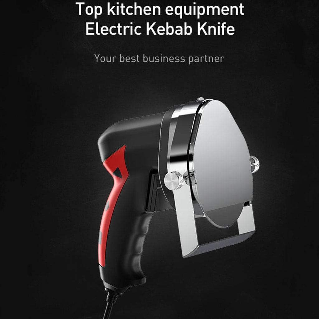 Barbecue Electric Meat Cutter,110v-220v Holding Portable Slicer For Home Commercial Barbecue Slicing Knife-Black red