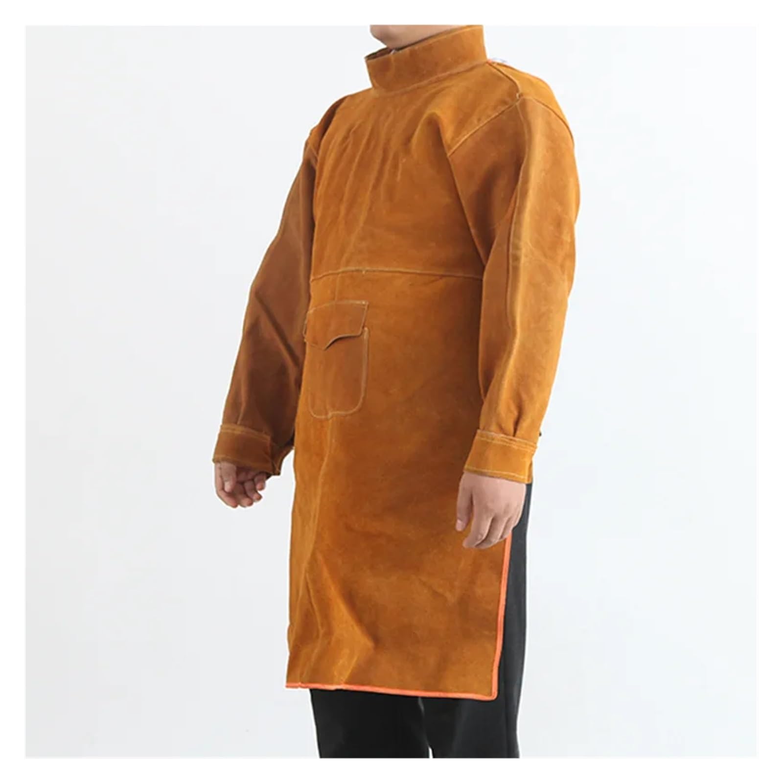Delantal de Cuero para soldar, Resistente al Fuego y con Aislamiento térmico para Ropa de protección para soldadores, Resistente al Fuego y al Desgaste (85 cm de Largo).