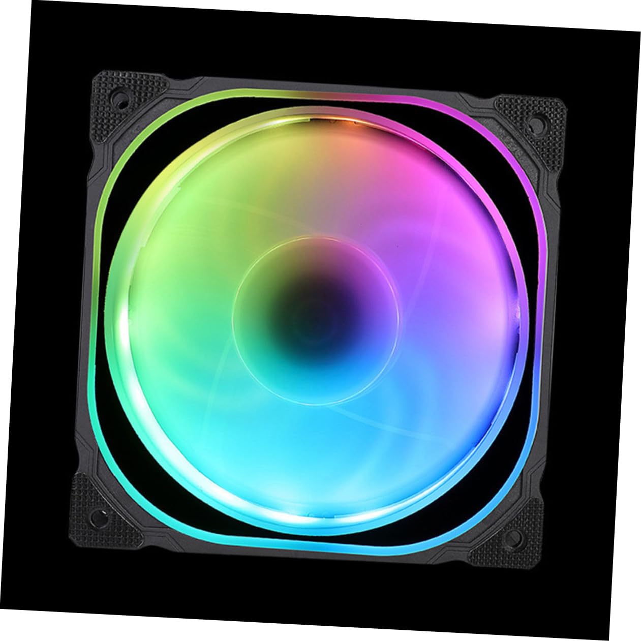 Garneck Ventilador de Refrigeración LED Rgb de 12cm para PC con Controlador Estándar, Iluminación Rgb y Plástico para Celebracion Verano