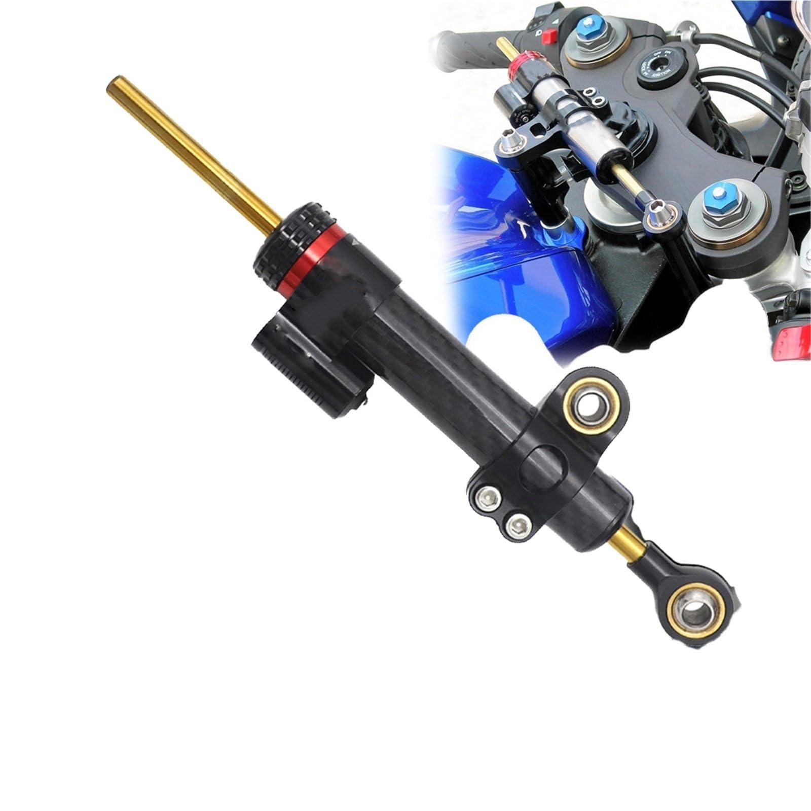 Lenkungsdämpfer Motorrad-Ersatzteil: Lenkungsdämpfer Für Suzuki GSXR1000 2007–2008 Halterungs-Set(Nero)