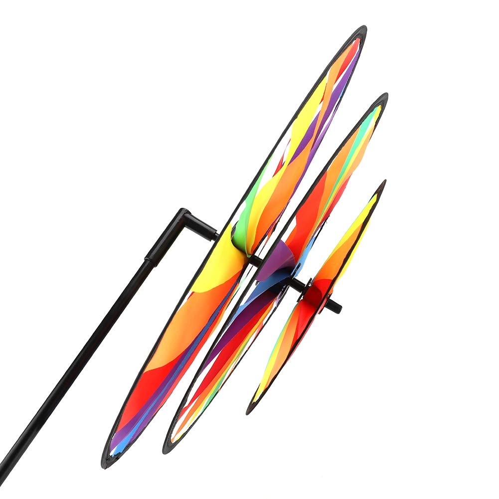 MuuXii 3PCS Sunflower Colorful Wind Spinners, Whirligigs Wind Spinner, 11.4inch