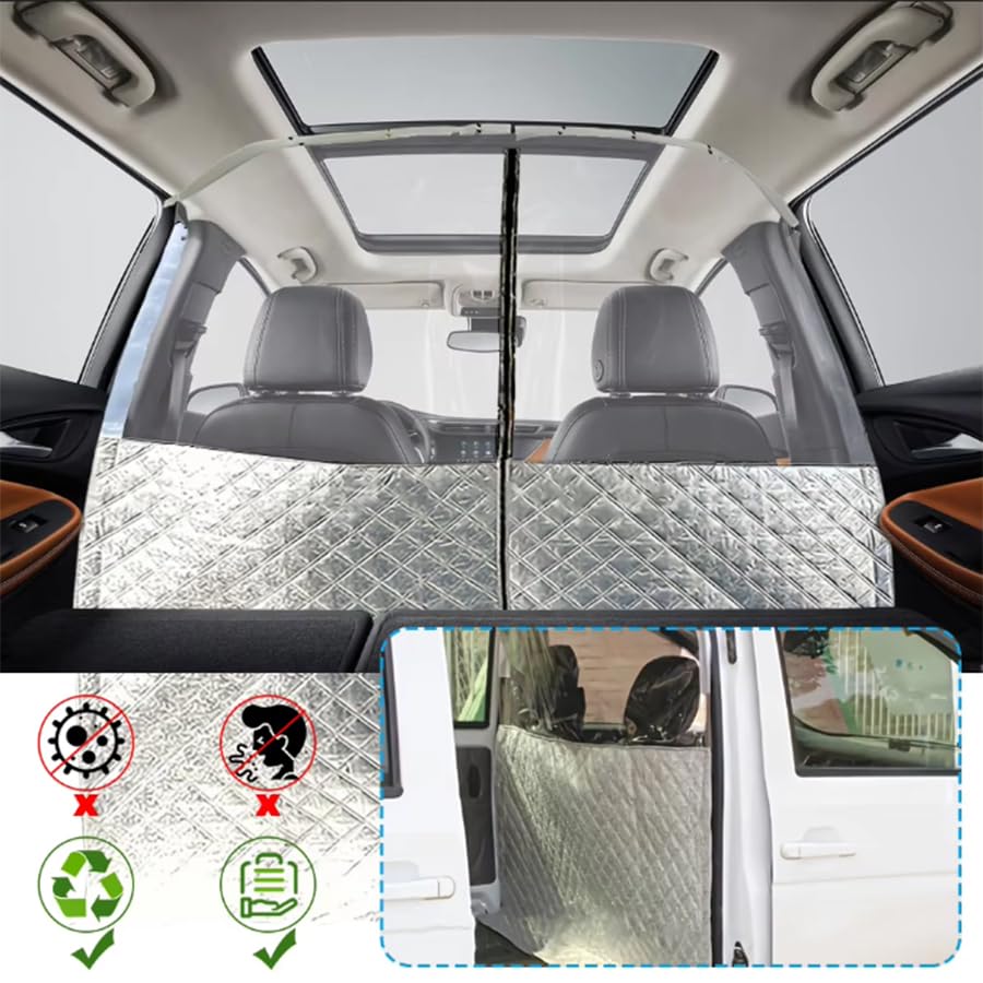 Autoteiler-Isolation Rideau de climatisation de la climatisation du Soleil Protection du Soleil Confidentialité à l'isolation Thermique Rideau pour Fo-RD Transit Custom Camping-Car du Caravane