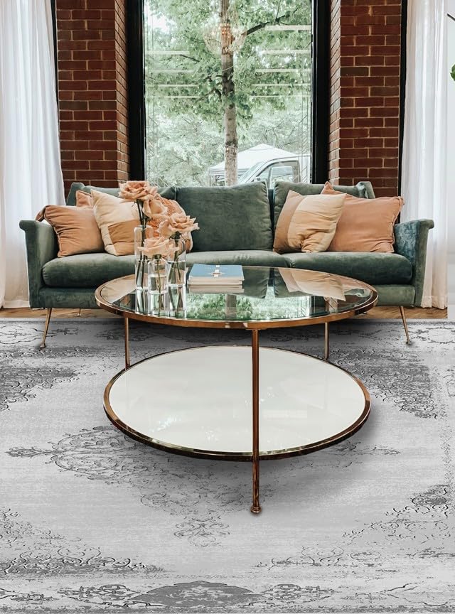 Modema Alfombra Salón - Alfombras de Pasillo Lavable Tapetes para Salón, Comedor, Cuarto Antideslizante Alfombra Grande (Alma) (100 x 200)