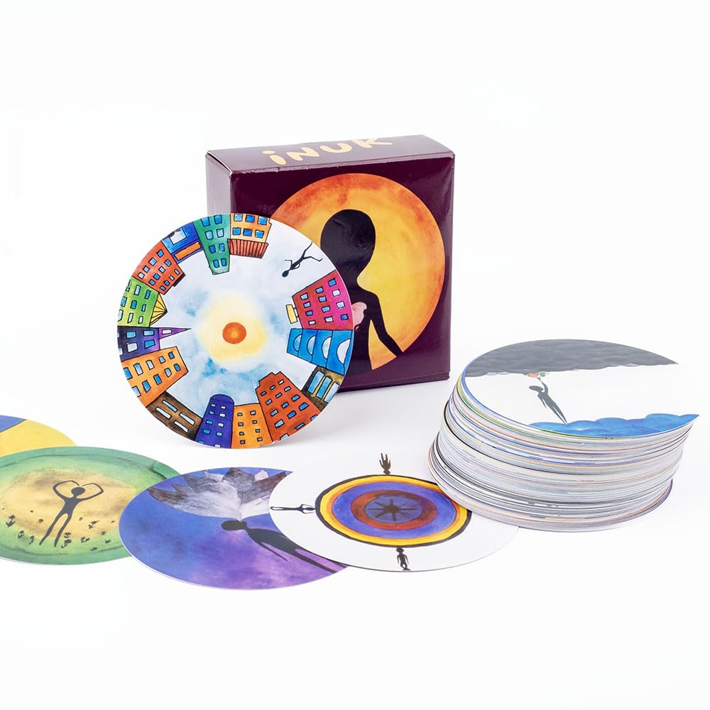 tarjetas psicologia positiva cartas asociativas de entrenamiento coaching emocional juego de mesa fiestas 88 cartas redondas conoce tu interior COPE mejora habilidades de precognicion y social