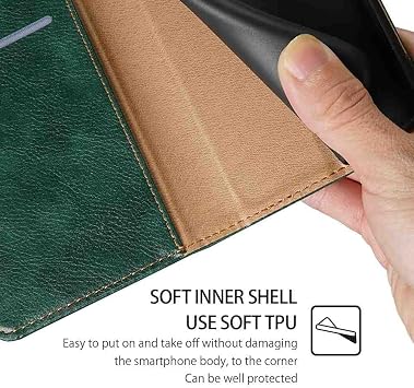 Phone Cover Wallet Folio Case for SHARP AQUOS DOCOMO SH-01L, Premium PU Leather Slim Fit Cover for AQUOS DOCOMO SH-01L, 2 Card Slots, Easy Take, Green