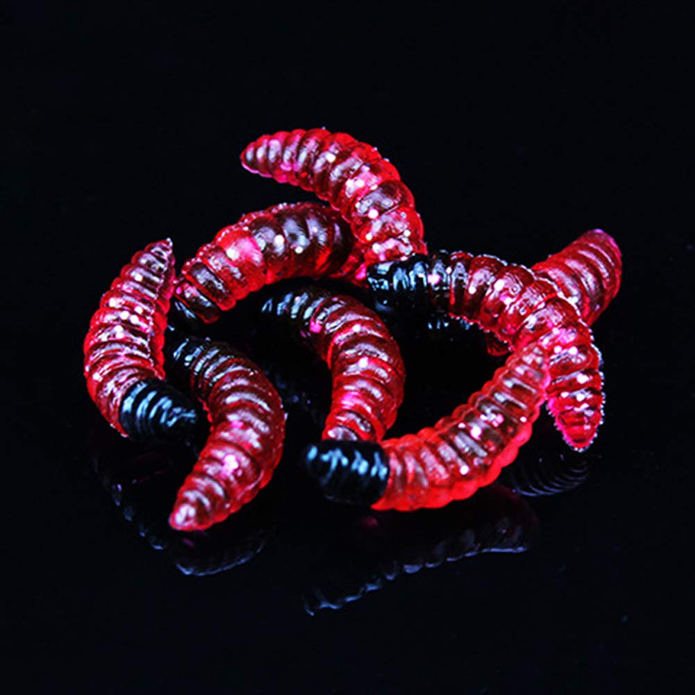 50 Esche Morbide Da Pesca - Vermi Artificiali, Per Acqua Dolce E Salata, Colore Beige - Foto 7