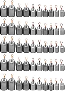100 Bell/Bank Sinkers 3/8 Oz - Lead Fishing Weights For Freshwater, Fast Shipping