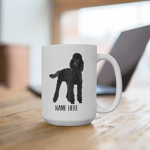 Miniatura 4 de Lovesout Funny Standard Poodle - Taza de café con nombre personalizado de Navidad 2023, color blanco, 15 onzas