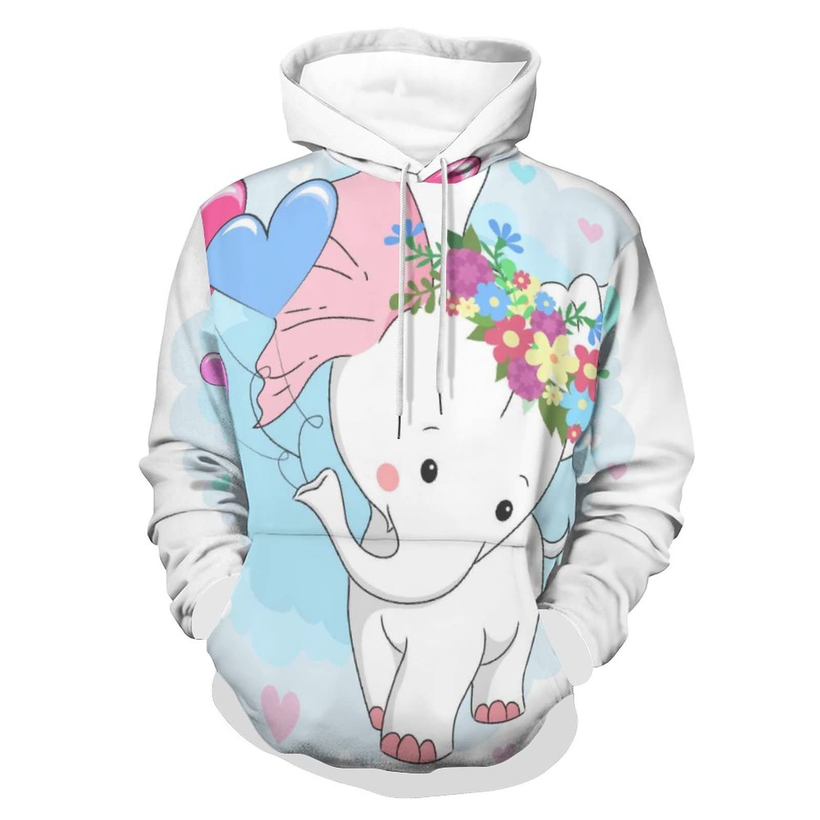 Sweats à capuche manche longue éléphant style original - 8
