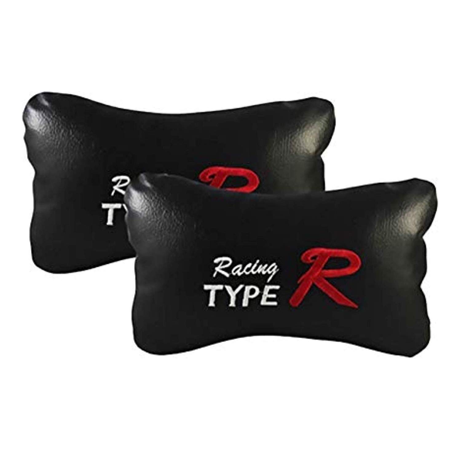 TOUCH OF MODERN� PU Leather Car Headrest Neck Head Pillow Cushion with Adjustable Straps SUV Travel Seat (Black, 2 Pcs) for Maruti Alto 800 Old-image-33
