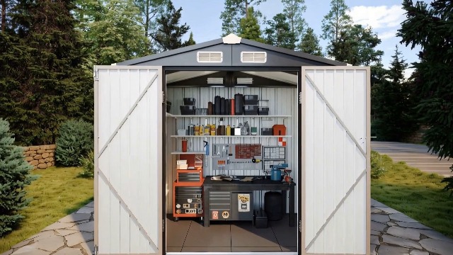 Amazon.com : Aoxun 6' x 4' Lean to Shed Outdoor Steel Garden