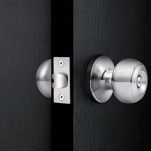 Vista 33 de Probrico - Pomos de puerta color negro mate, paquete de 15 pomos interiores con función de bloqueo de privacidad para dormitorio y baño, pestillo