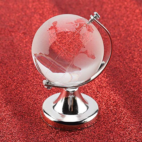 RASTKY Esfera de Bola de Cristal, Decoración del Hogar, Oficina, Regalo, Mapa del Mundo, Globo Terráqueo Redondo para Accesorios de Fotografía del Hogar u Oficina, Gran Opción de Regalo de Alta Gama