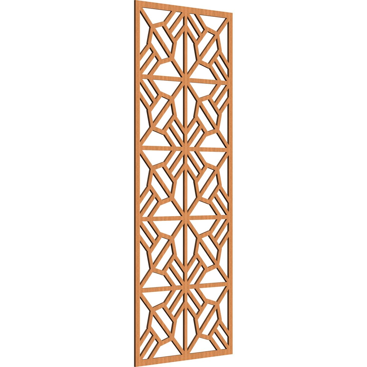 31 3/8"W x 79 3/8"H x 3/8"T Auburn Decorative Fretwork Wood Wall Panels, Cherry