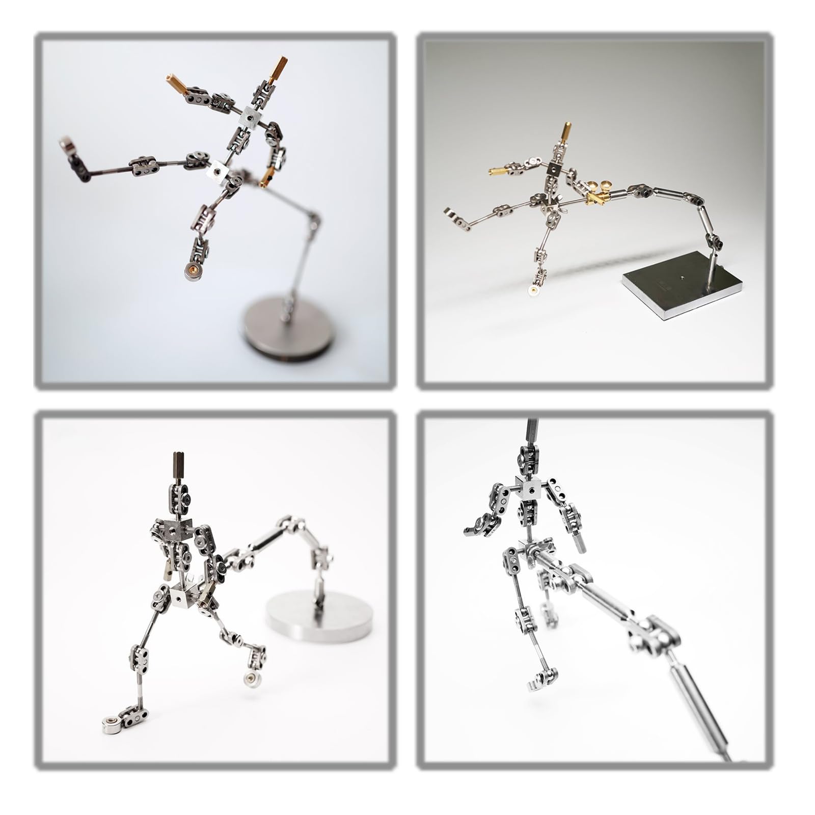Marionnette D'Animation CinéMatographique en Acier Inoxydable,Kits D'Armature Diy Stop Motion,MatéRiaux de Haute Qualité, Facile à Assembler,Adapté aux Studios D'Animation,Photographie de Produits