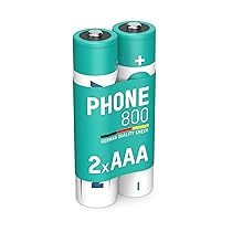 ANSMANN 2x Telefono Phone Batterie ricaricabili mini stilo AAA – 800 mAh 1,2 V NiMH – Pila a ricarica veloce – telefoni cordless