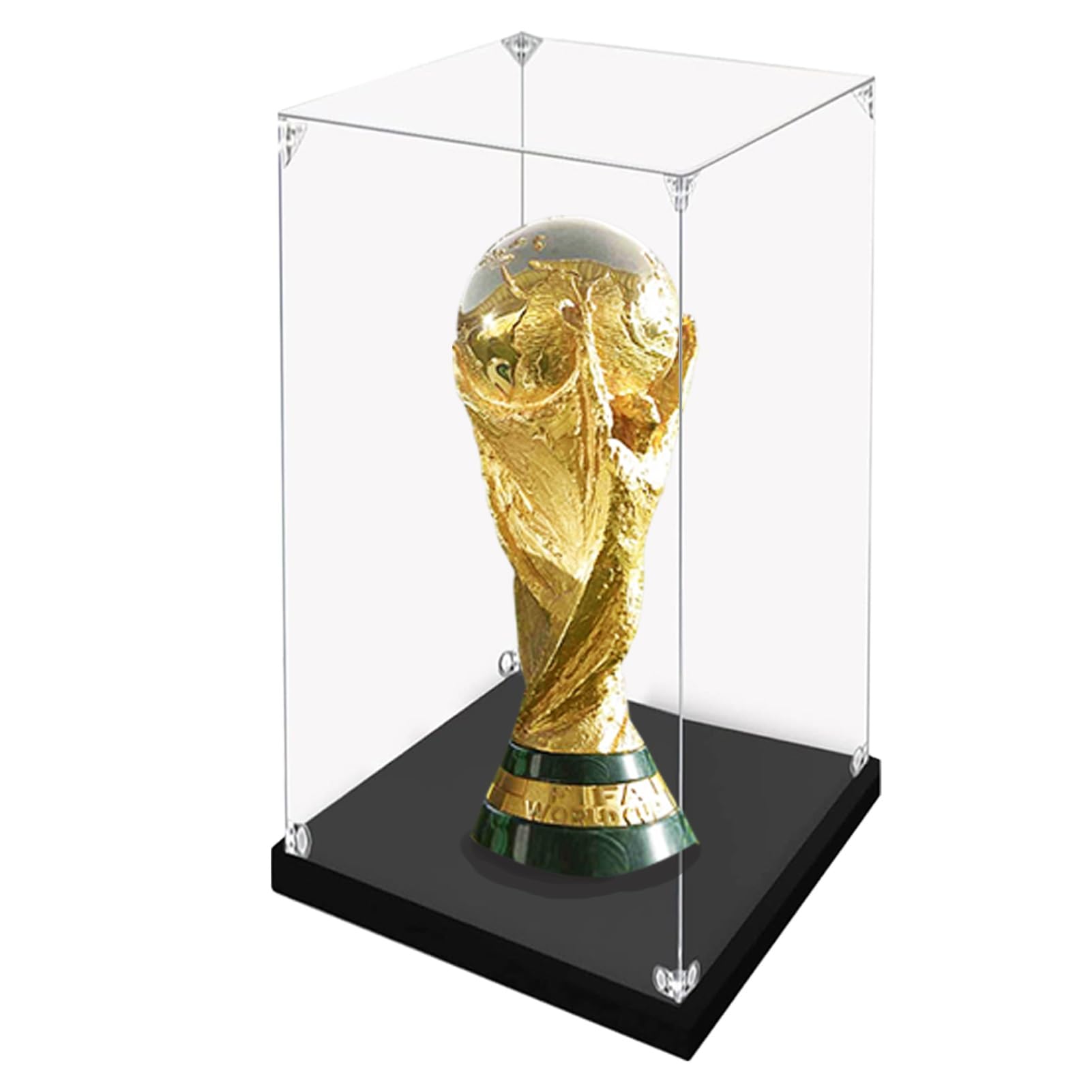 HWLL Acrylic Display Case 20/25/30/35/40/50/60 Cm Tall Acrylic Storage Box, Clear Dustproof Protection Showcase with Black Base, Display Case for Trophies Badges Artwork(30x20x35cm(12"x8"x14"))