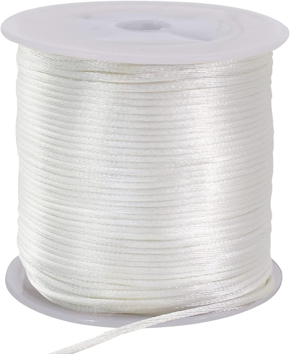 1.5mm White Satin Rattail Cord