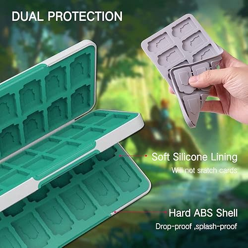 Vista 143 de PERFECTSIGHT 48 Switch Game Card Case for Nintendo Switch OLED Switch Lite, Cute 48 Game Holder Cartridge Case for Game Cards and SD Cards, Kawaii