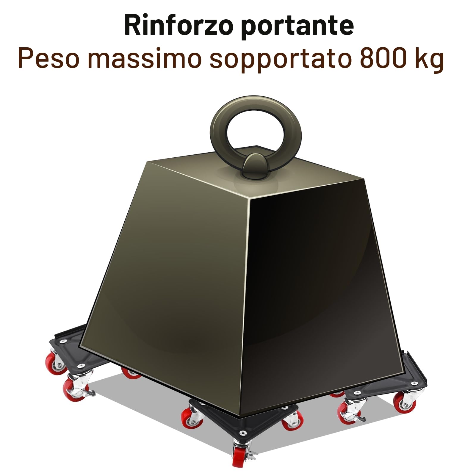 LESOLEIL Sollevatore Mobili Pesanti, Kit Rotelle per Spostare Mobili con 360 Gradi rotelle e freni per Spostare Mobili Pesanti, Frigorifero, Divano, Carico Fino a 800KG