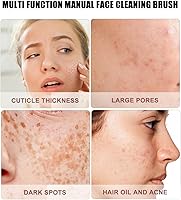 Vista 6 de Cepillo de limpieza Cepillo manual Cepillo de lavado facial Cepillo facial Cepillo facial Multifuncional Cepillo facial Cepillo facial creativo