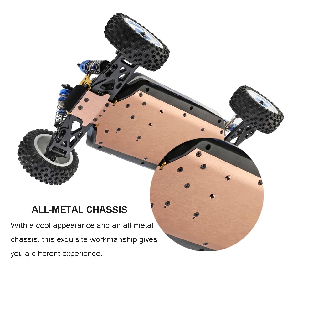 Auto RC ad Alta Velocità per Adulti WLtoys 1/12 Buggy RC Fuoristrada 124017 4WD Auto RC Fast Drift Auto da Corsa Telecomandata Senza Spazzole con 2 Batterie