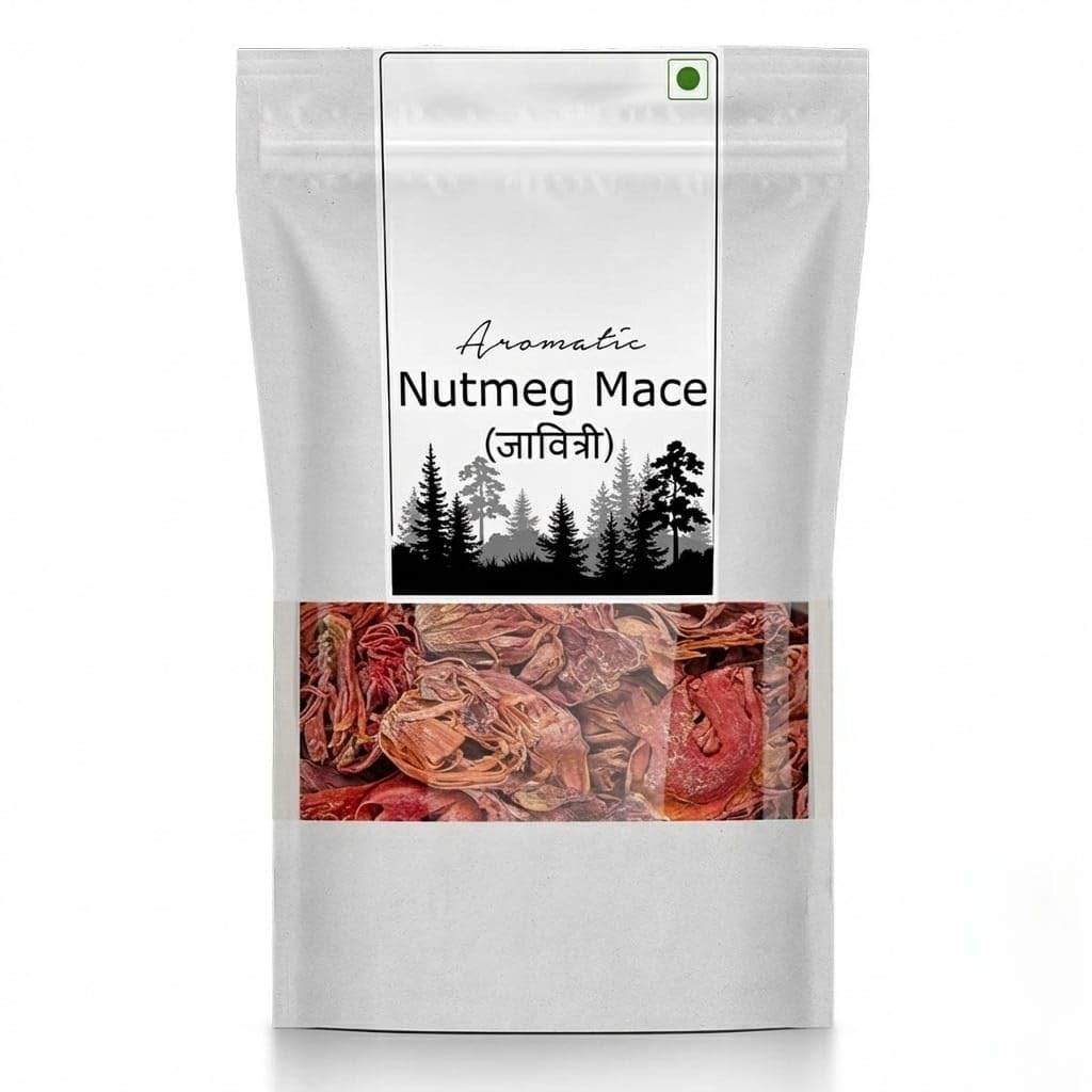 Whole Spices Nutmeg Mace Javitri | Big Size Japatri 100% Natural, Aromatic, Pesticide Free, Ideal for Cooking, Baking, and Health Benefits (Pack of 1, 50g)
