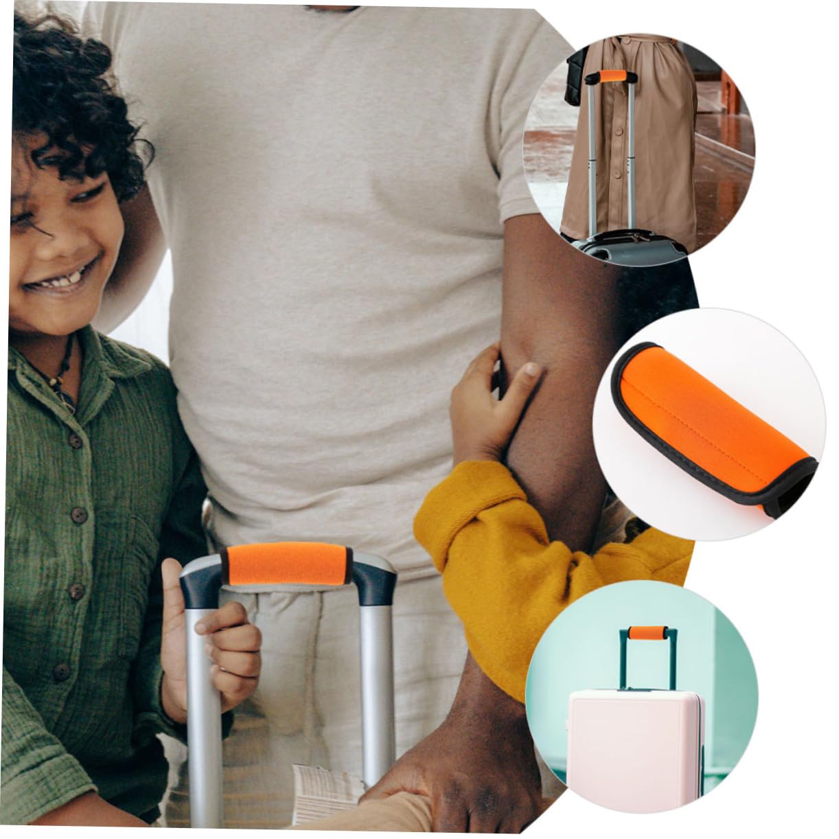8piezas Funda Protectora para Manijas De Equipaje De Neopreno Fáciles De Instalar Protección para Manijas De Maletas y Puertas De Accesorio De Esencial