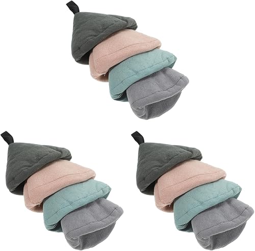 Miniatura 10 de Cabilock Juego de 4 fundas triangulares para mango de olla estilo japonés, cubiertas de agarre de cocina para platos calientes, mini almohadillas