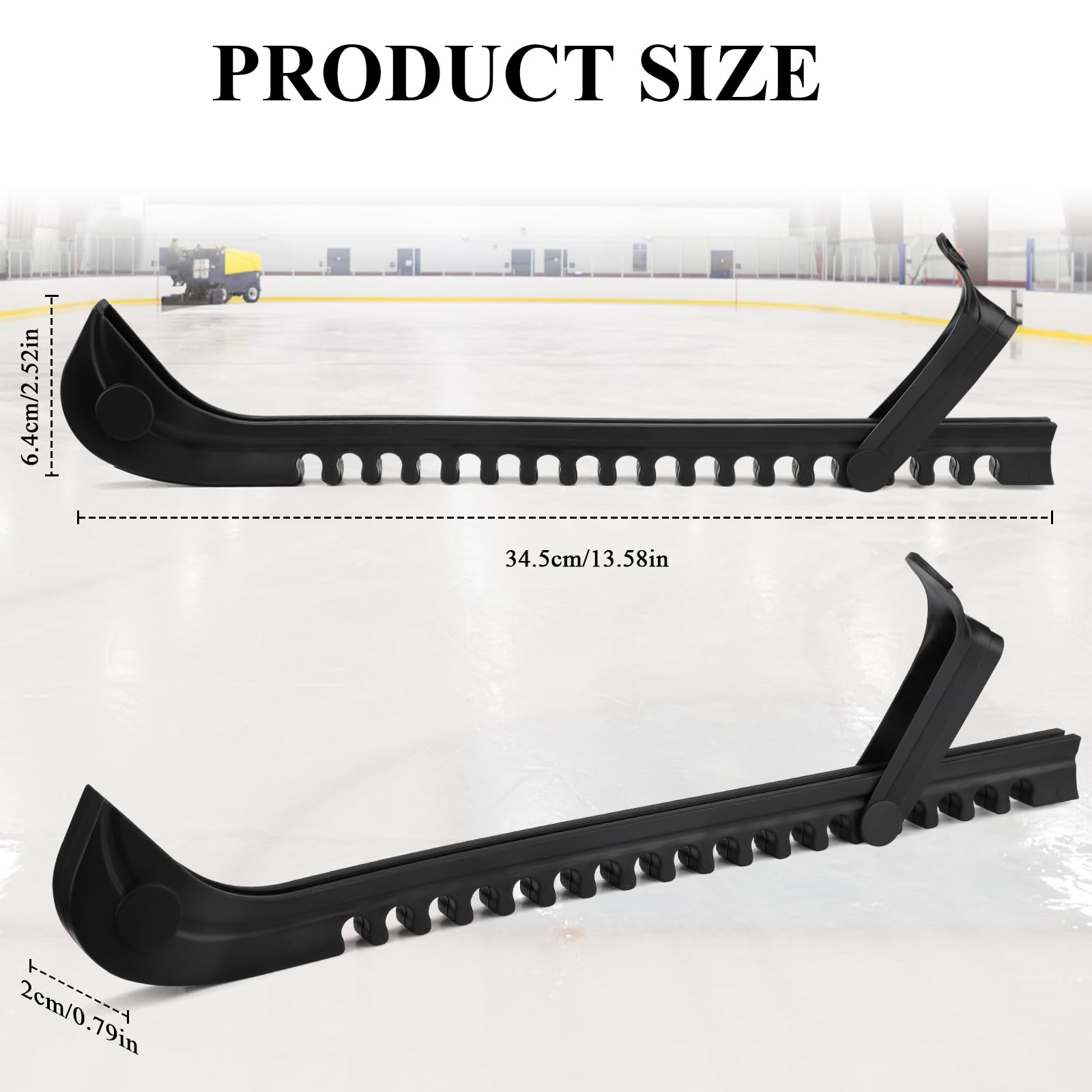 1 paio di protezioni per pattini da ghiaccio, 34,5 cm, regolabili, protezioni per pattini da hockey e pattini da figura