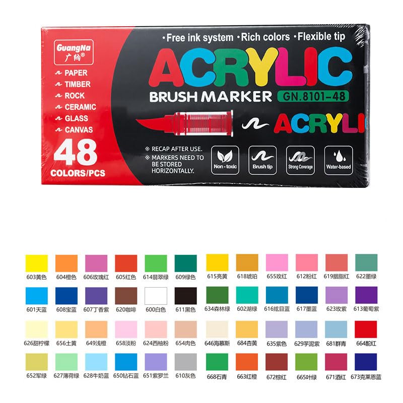 Direct-liquid acrylic marker soft-head non-pressing student graffiti overlapping color pe…