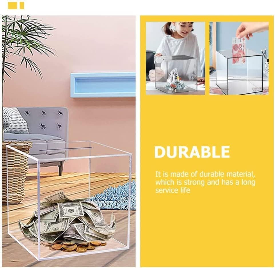 Miniatura 5 de TTEDMO Alcancía transparente alcancía indispensable alcancía irrompible tarro de ahorro de dinero alcancía acrílica alcancía transparente para