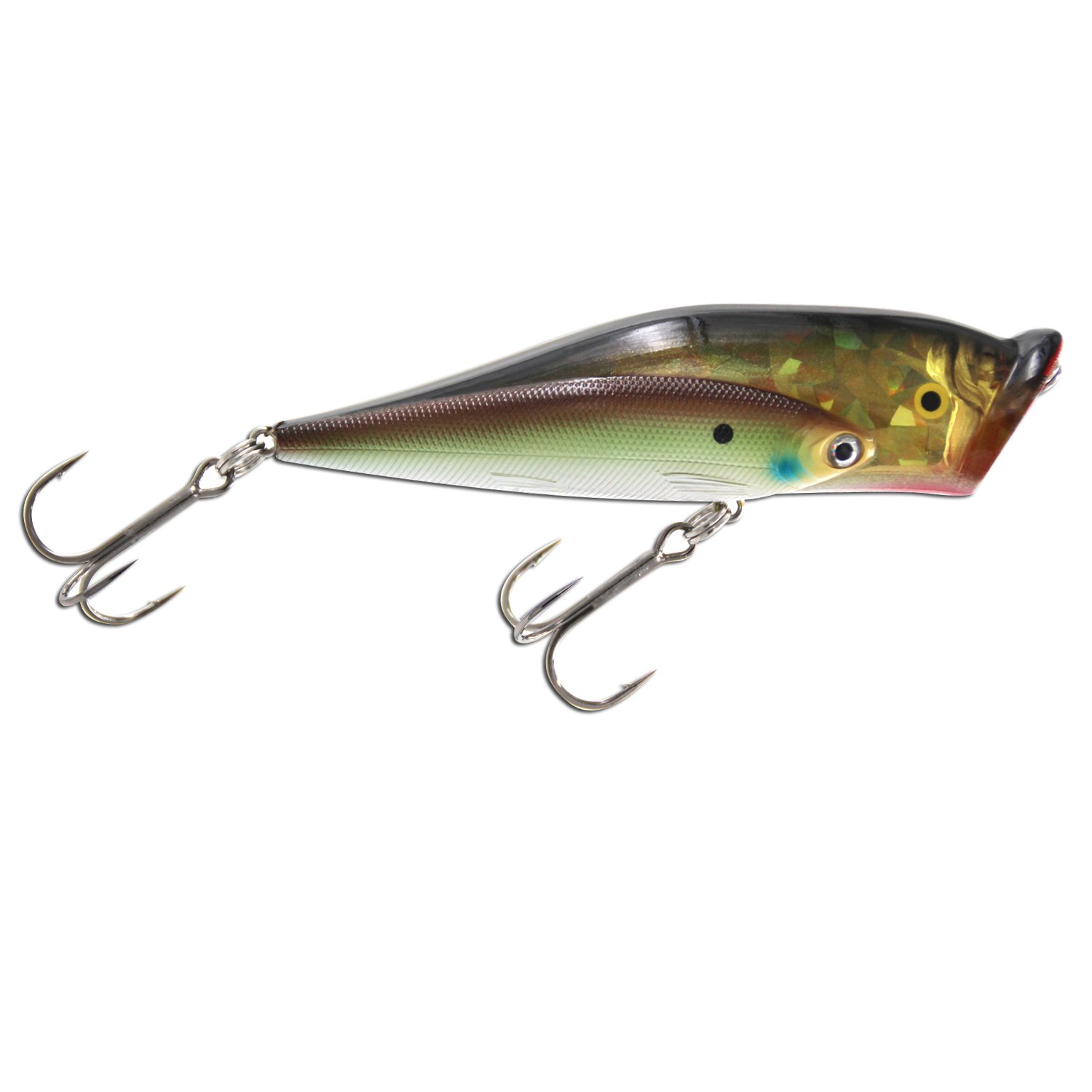 10cm 2 in 1 Fishing Topwater Minnow Floating Lure Bass Fishing Bait Hooks Bait