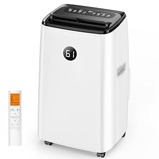 14000 BTU Portable Air Conditioners Cools Up to 700 Sq.Ft, 3-in-1 Energy Efficient Portable AC Unit with Remote Control,Dehumidifier Fan,Smart Quiet Sleep Mode,Timer,Auto Swing,for Room Bedrooms - Amazon product rated Grade A