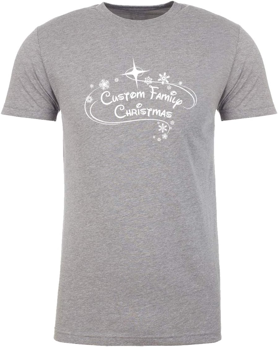 Custom Family Christmas Font Snowflake Man's Christmas T-Shirts!