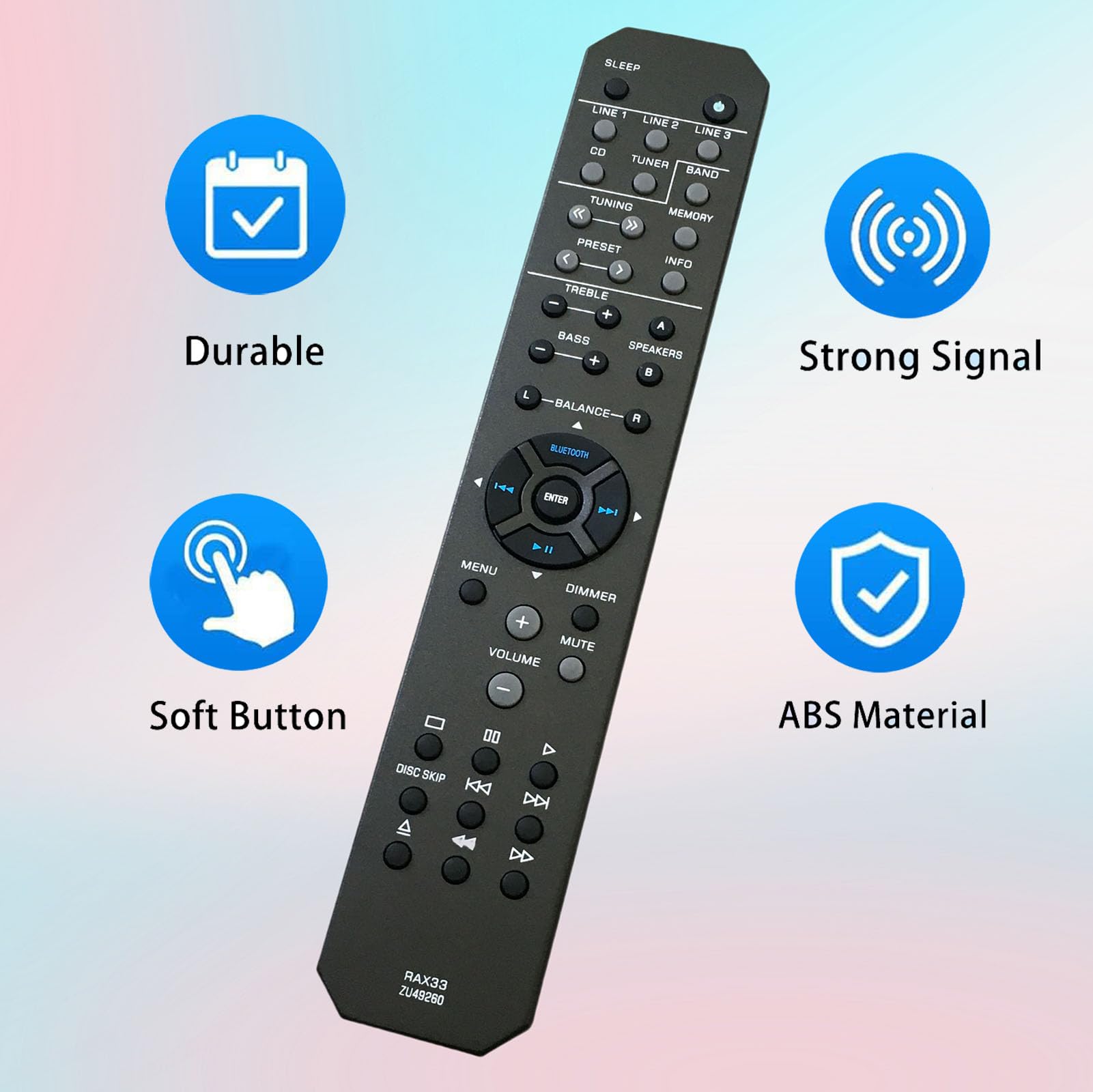 Amazon.com: Replacement Remote Control RAX33 ZU49260 for