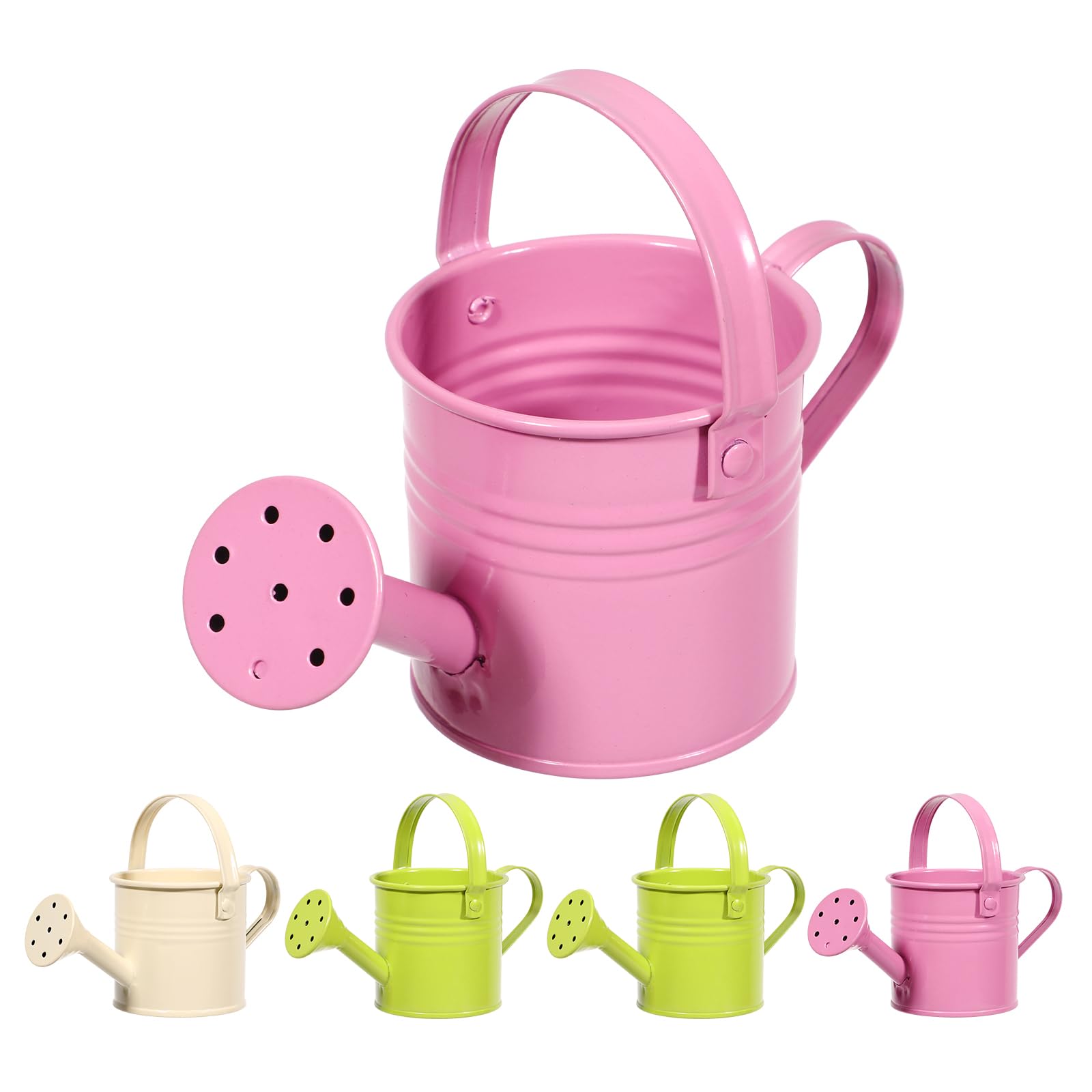 YARNOW 5 Pcs Small Metal Watering Can Mini Watering Can Colorful Watering Cans for Garden Home (Random Color)