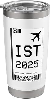 Turkey 2025 vacation flight ticket boarding pass Istanbul Stainless Steel Insulated Tumbler