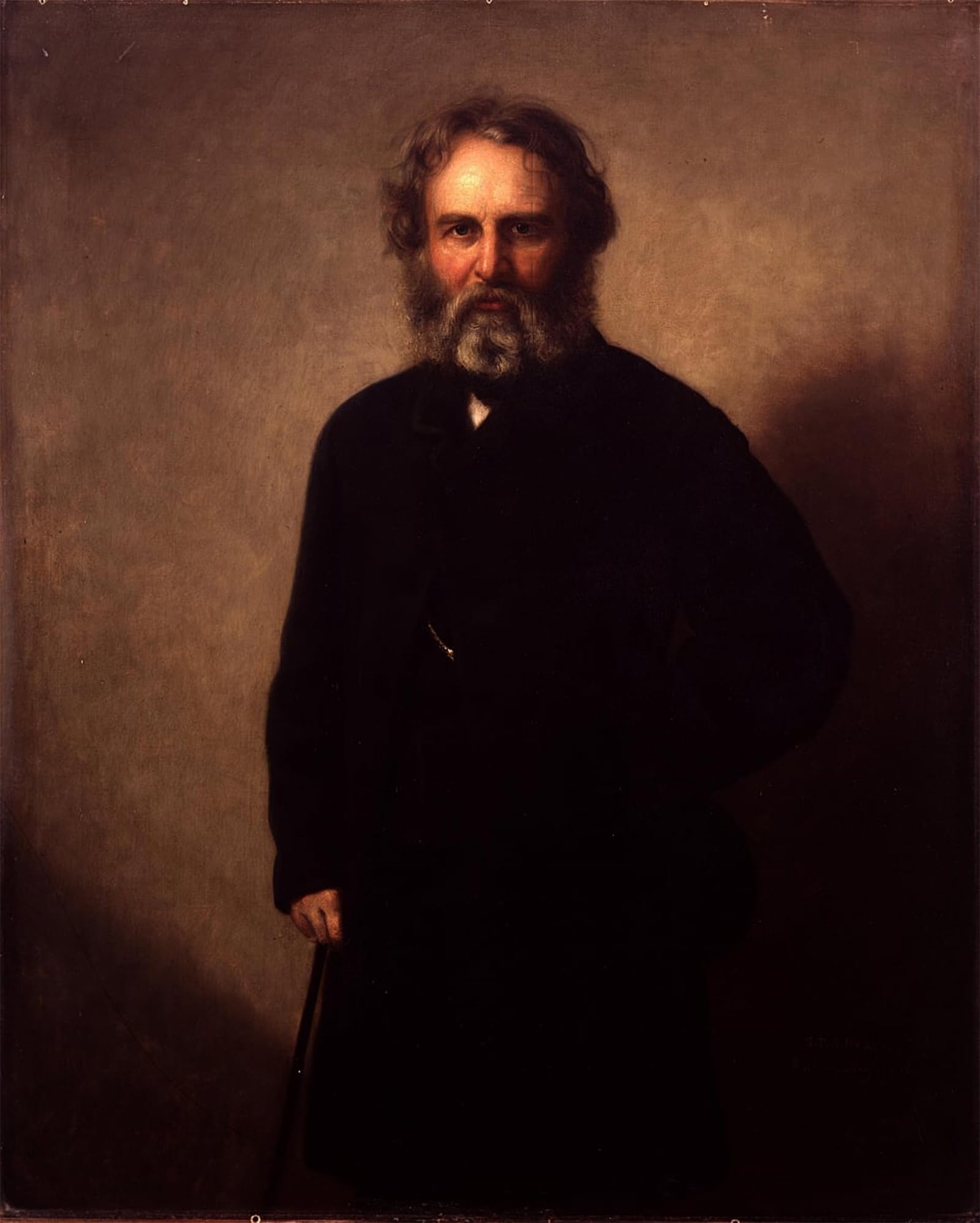 SERENDIPITP Abstract Painting Mural Print Picture Wall Decor Painting Henry Wadsworth Longfellow by George Peter Alexander Healy Vintage Wall Artwork for Home Decor 60x90cm